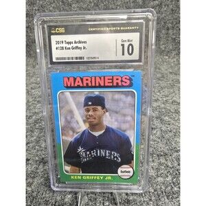 2019 Topps ARCHIVES Ken Griffey Jr. Baseball Card #128 Gem Mint 10
